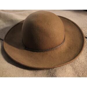 Lucky Brand Brown 100% Wool Felt Sunhat